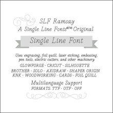 Load image into Gallery viewer, Single Line Font "SLF Ramsay" With Five Widths