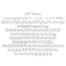 Load image into Gallery viewer, slf luciano single line font for glowforge cricut writing font sketch pen fonts writing fonts hairline font monoline font