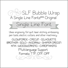 Load image into Gallery viewer, single line font slf bonbon alternate extended latin characters single line font ttf otf opf versions inkscape hershey text