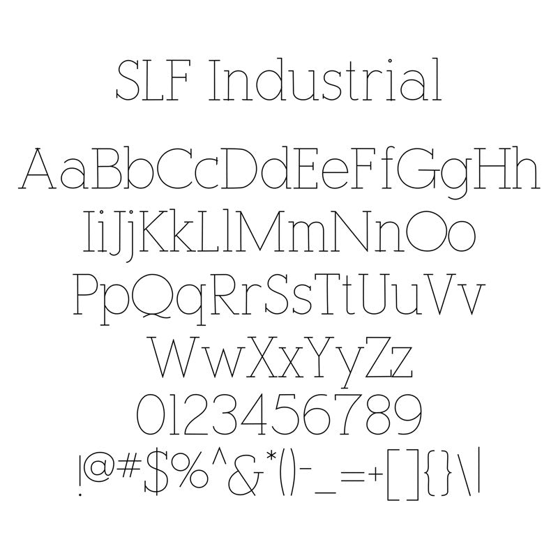 Rhino Single Line Engraving Font - 
