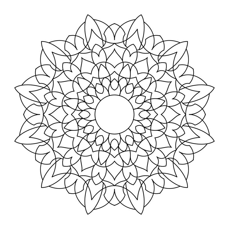 Classic Mandala Single Line Design
