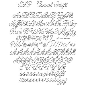 Single Line Font "SLF Casual Script"