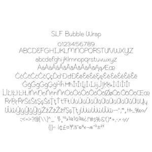 Single Line Font "SLF Bubble Wrap"