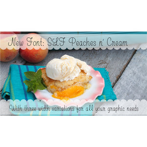 slf peaches n cream single line font
