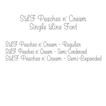 Load image into Gallery viewer, slf peaches n cream hairline monoline font