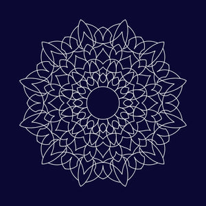 Classic Mandala Single Line Design